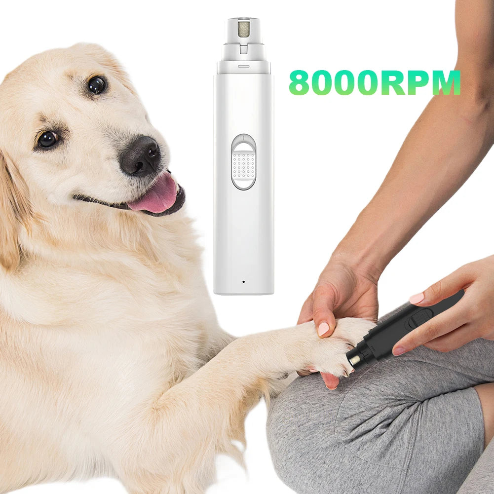 Electric Dog Nail Grinder Painless Paws Grooming and Smoothing Pet Nail Trimmer 2-Speed for Small Medium Large Dogs Cats