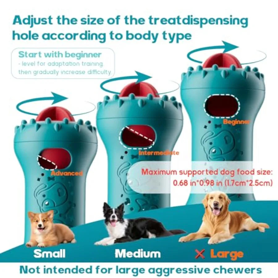 Interactive Dog Toys, Adjustable Treat Dispensing Toy to Keep Them Busy, Dog Enrichment for Brain Stimulation and Cognitive for
