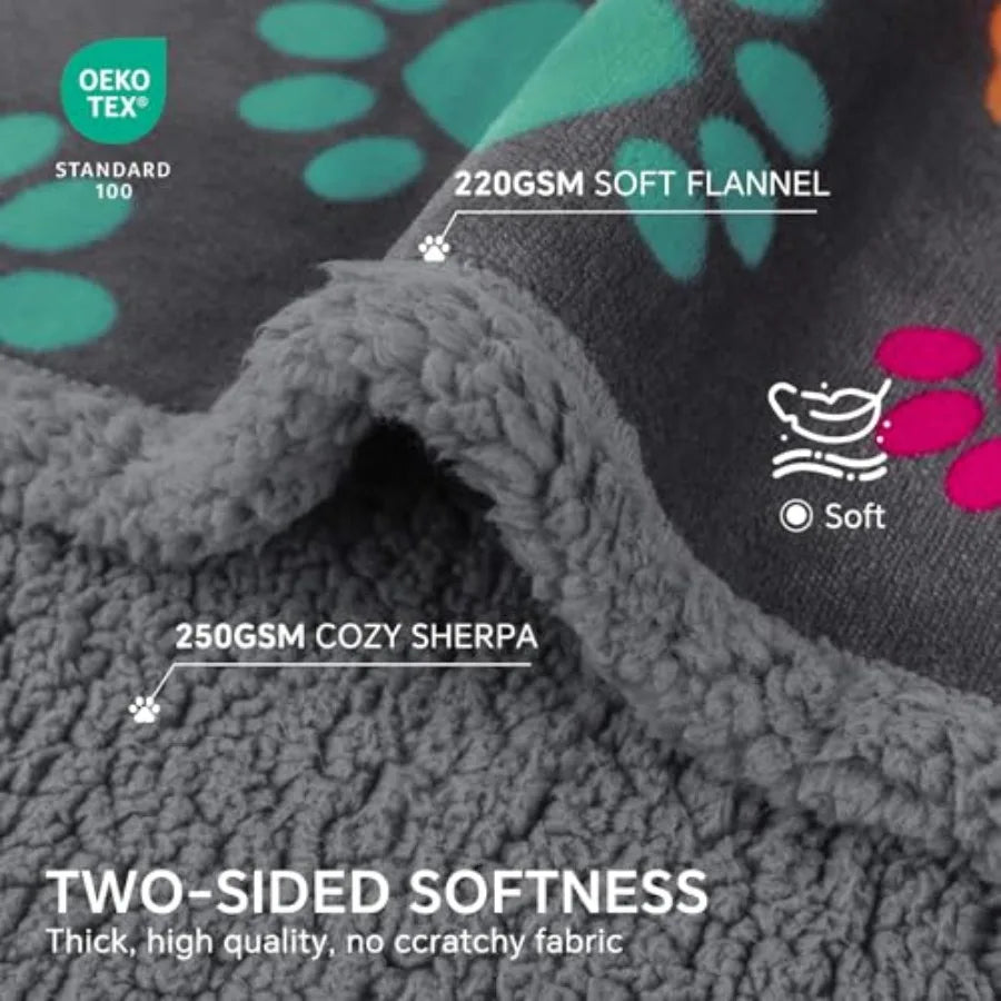 Waterproof Pet Blankets for Couch Sofa Bed Cover Cat Liquid Pee Proof Washable Soft Fluffy Large Dog Blanket Reversible Furnitu