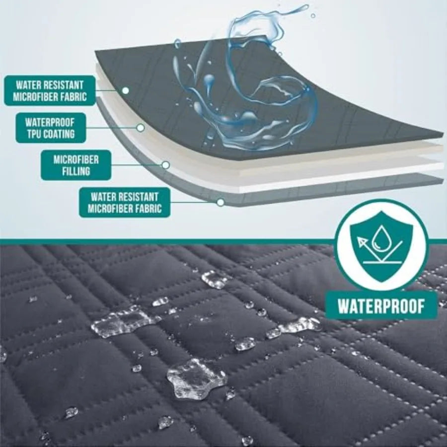 Waterproof Couch Cover for Dogs, Waterproof Pet Blanket, Reversible Furniture Cover Sofa Protector for Pet Cat Bed, Washable Wa
