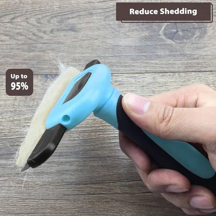 【New style】PDT- 1001 Professional Pet De Shedding Comb Tool Blue