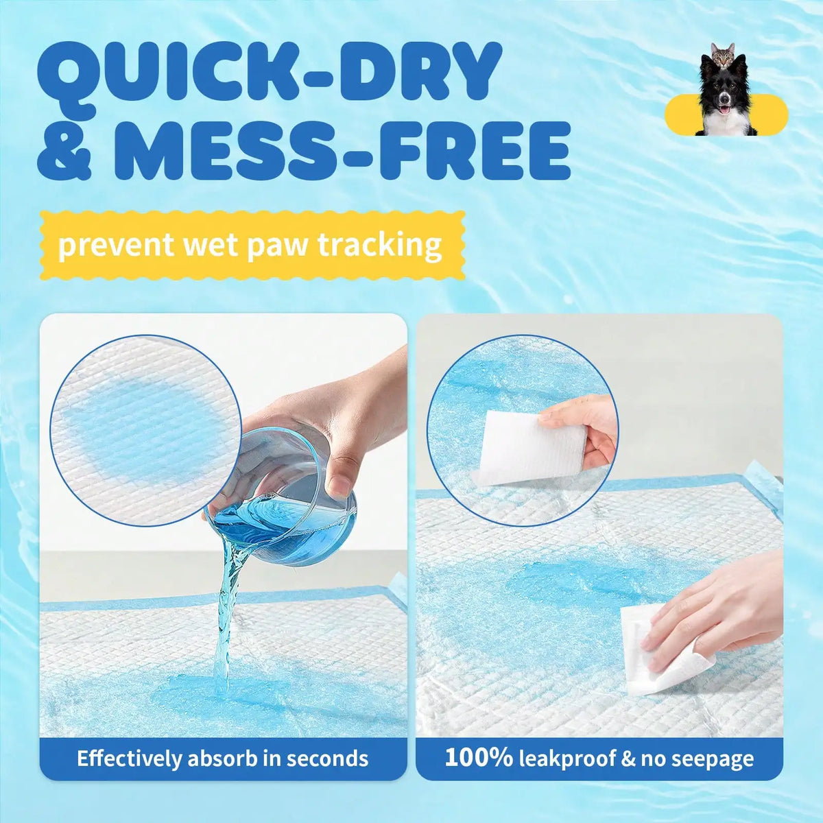 X-Large Puppy Pads - 34'' X 28'' Pee Pads For Dogs Potty Training, Leak-Proof Quick-Dry Design, 6-Layer Wee Wee Pads, Pack Of 100