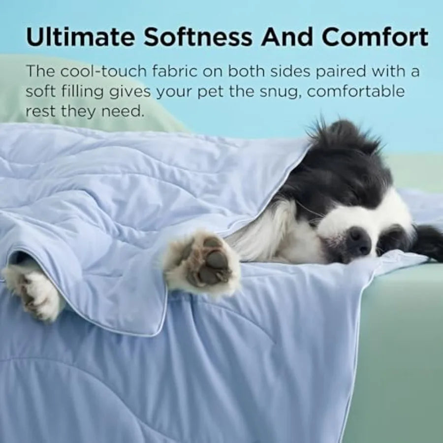 Premium Cooling Dog Blankets for Bed - Q-MAX 0.5, Breathable Summer Washable Cold Pet Mat, Soft Durable Self Cooling Dog Mat fo