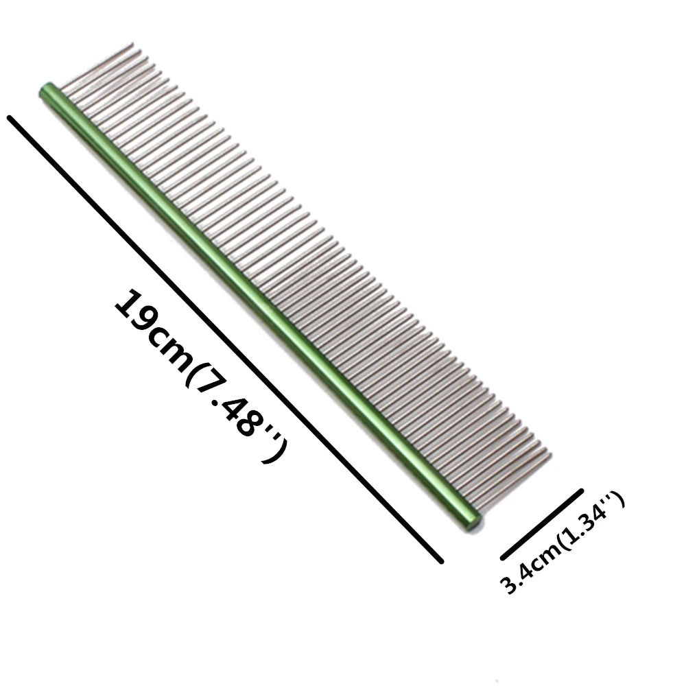 Pet Grooming Combs Aluminum Alloy Brush for Dogs Boundary Knot Massage Tools Professional Salon Cat Hair Cleaning Crescent Combs