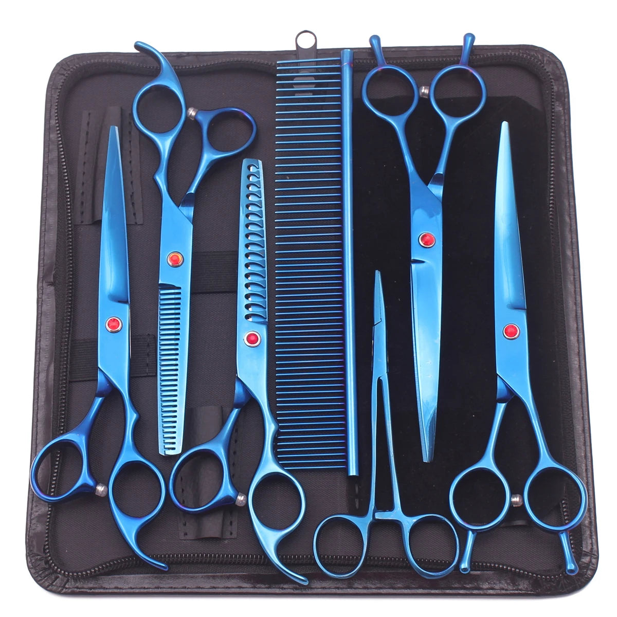 Dog Grooming Scissors Japan Stainless 6.5" 7" Pet Hairdressing Scissors Rainbow Chunker Shears Thinner Chunker Curved Shears
