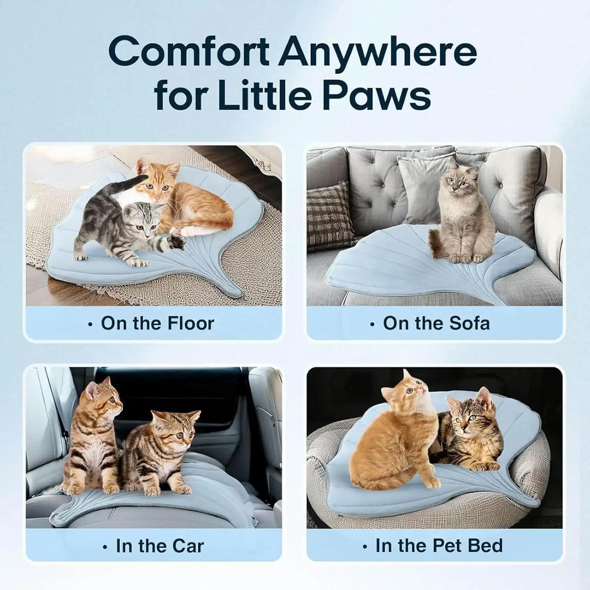 Leaf Shape Pet Ice Cooling Pad, Comfort Universal Summer Floor Mat for Cats & Dogs