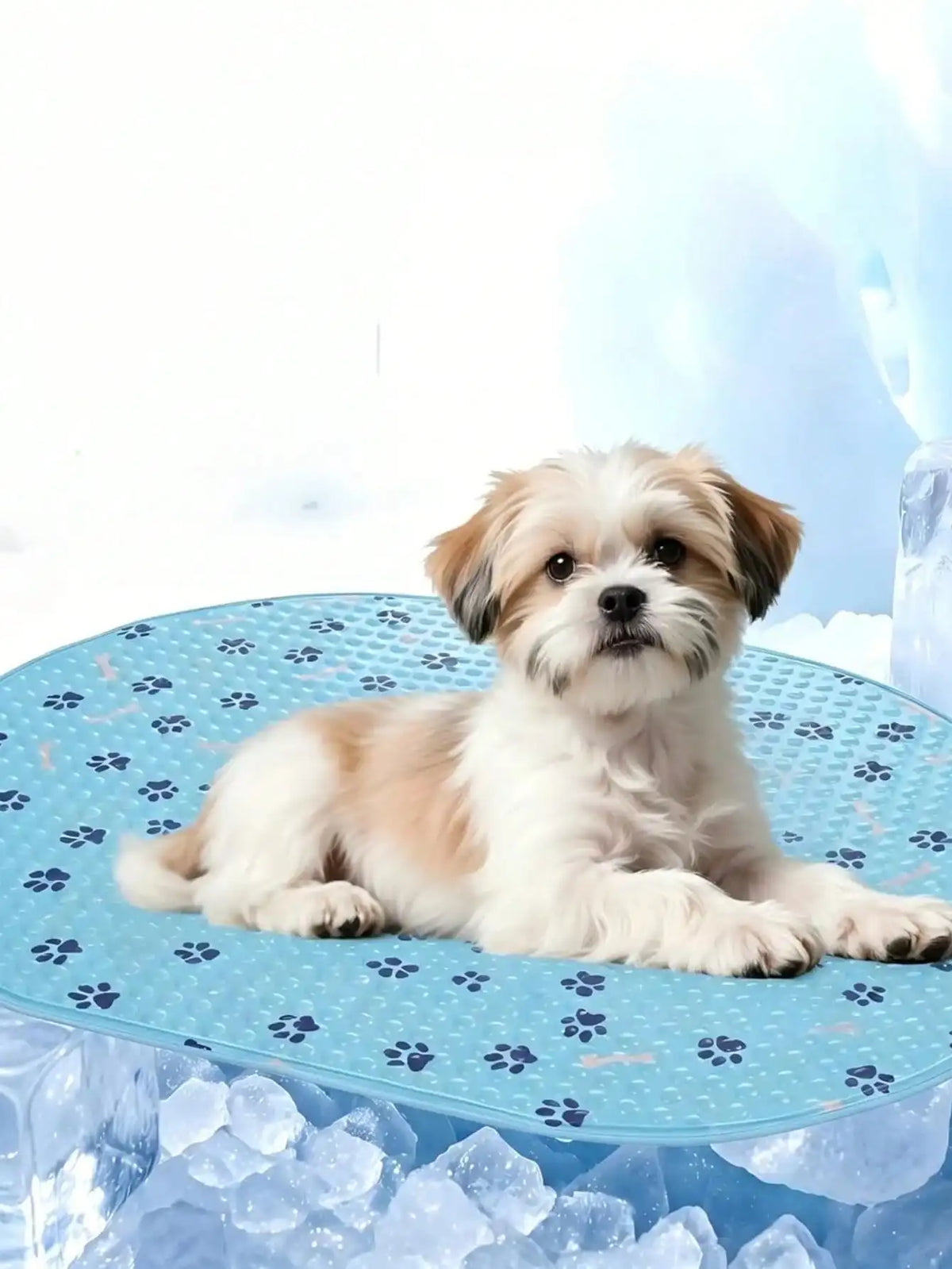 Patented Gel Pet Cooling Mat, Non-Slip Waterproof Cool Pad for Small Dogs, Indoor Outdoor Cooling Bed for Crate Kennel Car