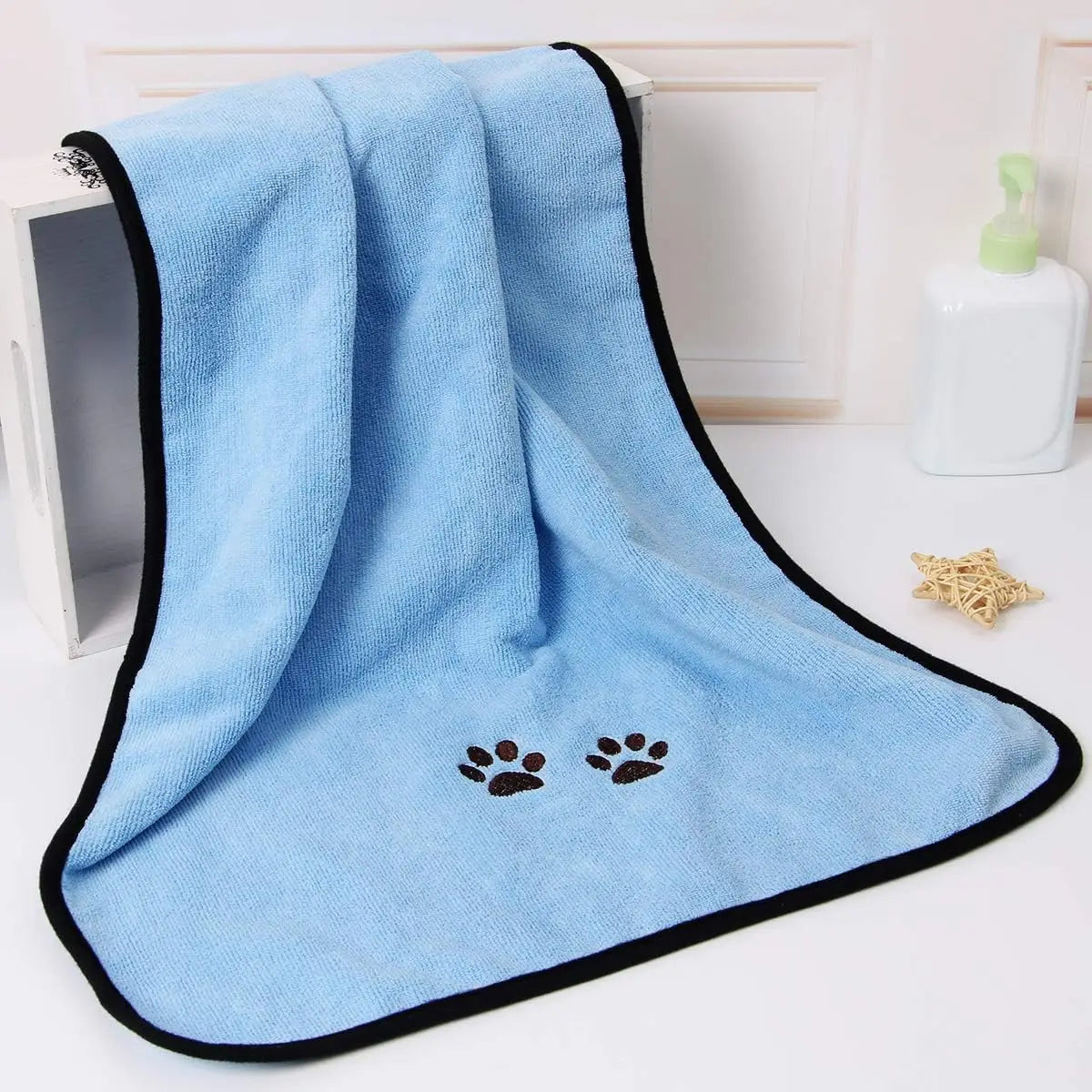 Ultra Absorbent Microfiber Pet Drying Towel, 2-Pack, Fast Drying for Dogs & Cats