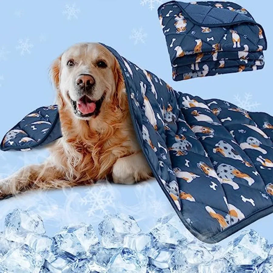 Dog Cooling Mat, Premium Lightweight Pet Cooling Blanket Bed Cover for Dogs, Cat, Puppies Ice Silk Cool Pad for Dogs Furniture