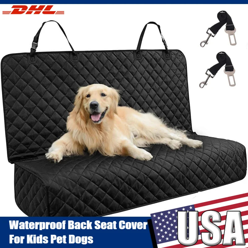 Car Rear Seat Cover for Kids Pet Dogs Waterproof Auto Rear Pet Seat Scratch Proof Mat Anti-slip Universal Bench Pad