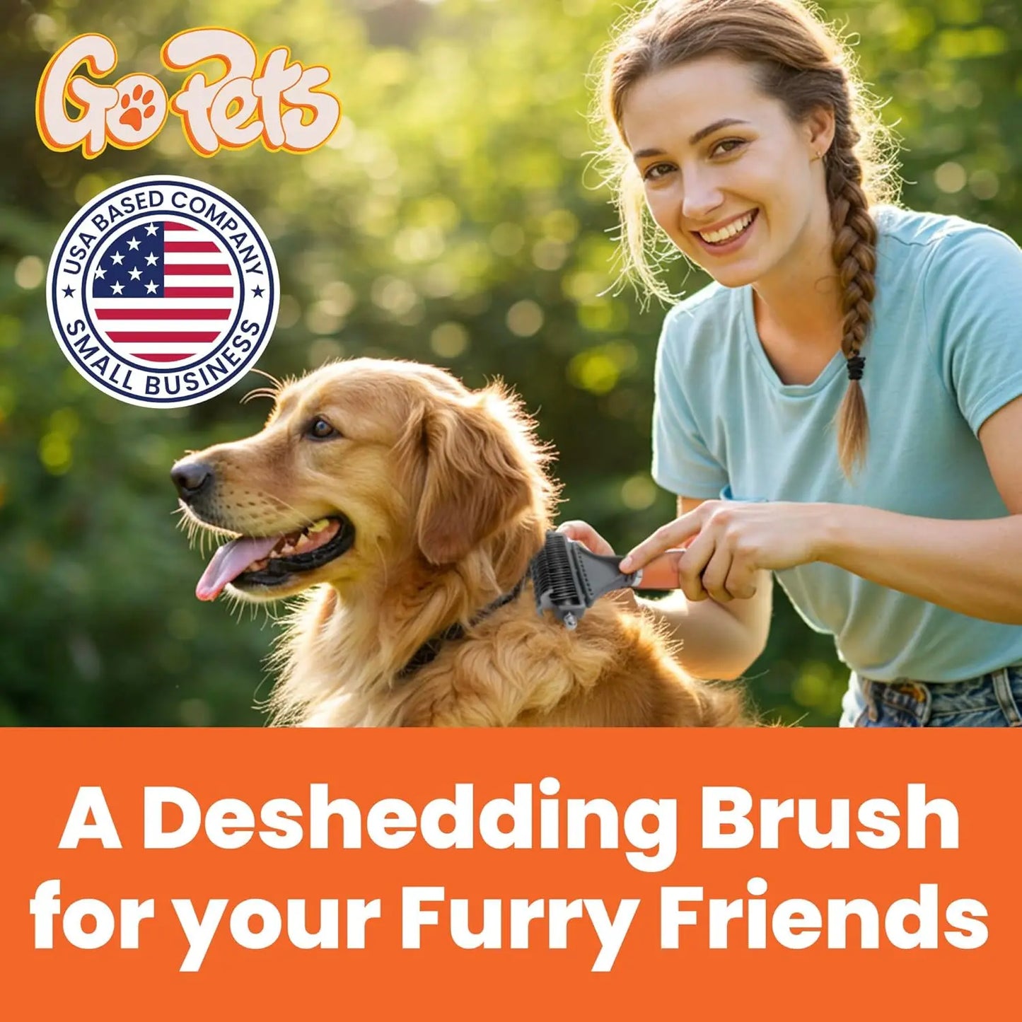 2-in-1 Dematting Comb for Dogs & Cats, Double-Sided Grooming Brush for Shedding, Undercoat Mat Tool for Long Haired Pets