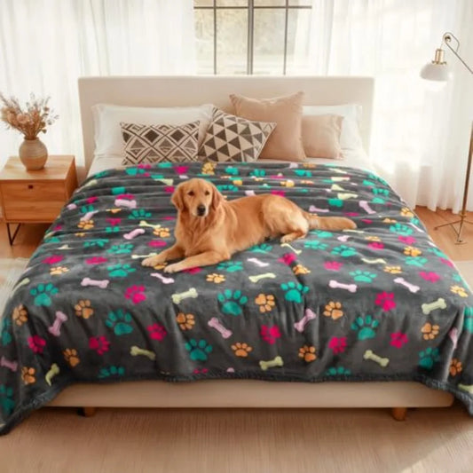 Waterproof Pet Blankets for Couch Sofa Bed Cover Cat Liquid Pee Proof Washable Soft Fluffy Large Dog Blanket Reversible Furnitu