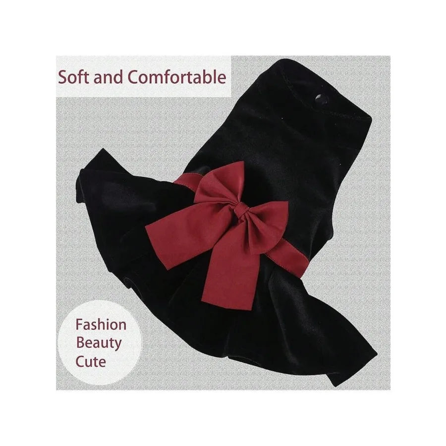 【New style】Pet Dresses For Small Dogs Cats, Cute Princess Bowknot Dress Puppy Shirt All Weather Skirt Clothes Cat Apparel For B